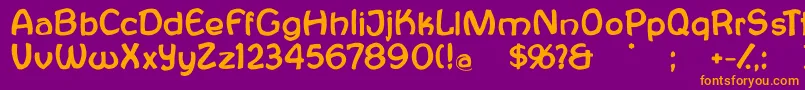 Antroposofia Font – Orange Fonts on Purple Background