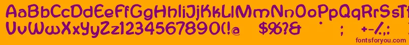 Antroposofia Font – Purple Fonts on Orange Background