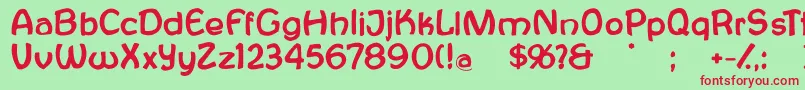 Antroposofia Font – Red Fonts on Green Background