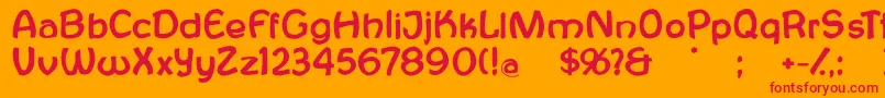 Antroposofia Font – Red Fonts on Orange Background