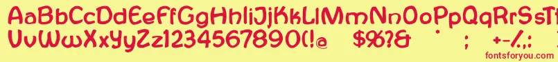 Antroposofia Font – Red Fonts on Yellow Background