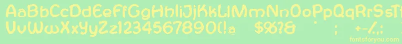Antroposofia Font – Yellow Fonts on Green Background