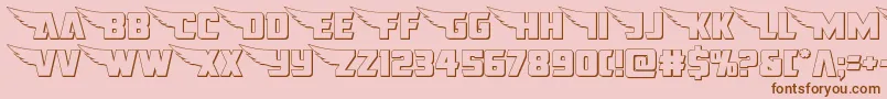 americankestralstraight3d1 2 Font – Brown Fonts on Pink Background