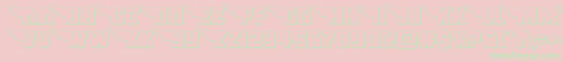 americankestralstraight3d1 2 Font – Green Fonts on Pink Background