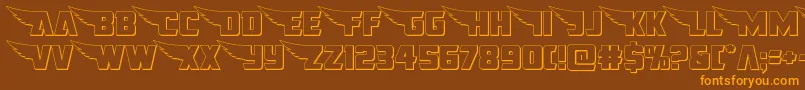 americankestralstraight3d1 2 Font – Orange Fonts on Brown Background