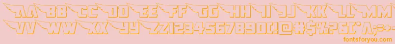 americankestralstraight3d1 2 Font – Orange Fonts on Pink Background