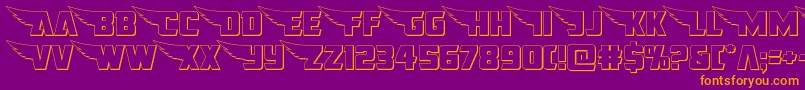 americankestralstraight3d1 2 Font – Orange Fonts on Purple Background