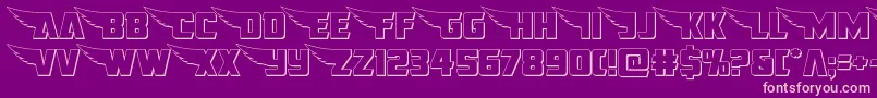 americankestralstraight3d1 2 Font – Pink Fonts on Purple Background