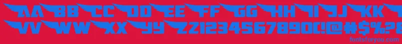 フォントamericankestralstraightexpand1 2 – 赤い背景に青い文字