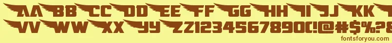 americankestralstraightexpand1 2-fontti – ruskeat fontit keltaisella taustalla
