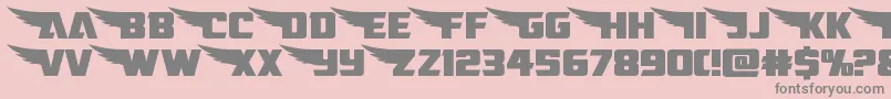 Weitere Informationen zur americankestralstraightexpand1 2-Schriftart americankestralstraightexpand1 2-Schriftart – Graue Schriften auf rosa Hintergrund