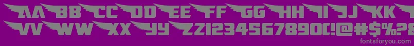 Czcionka americankestralstraightexpand1 2 – szare czcionki na fioletowym tle