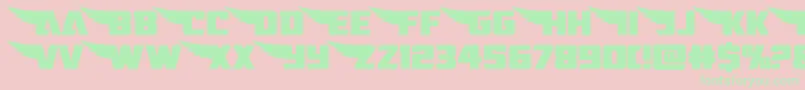 americankestralstraightexpand1 2 Font – Green Fonts on Pink Background