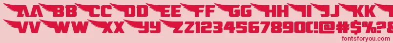 フォントamericankestralstraightexpand1 2 – ピンクの背景に赤い文字