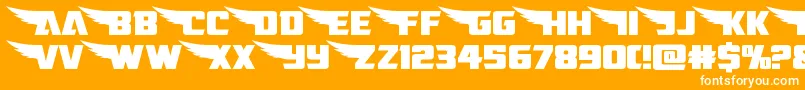 americankestralstraightexpand1 2-Schriftart – Weiße Schriften auf orangefarbenem Hintergrund