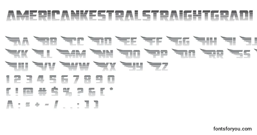 Americankestralstraightgrad1 2 Font – alphabet, numbers, special characters