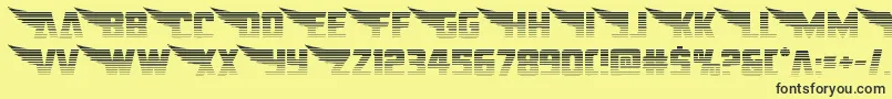 americankestralstraightgrad1 2 Font – Black Fonts on Yellow Background