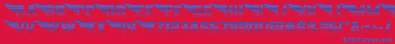 americankestralstraightgrad1 2 Font – Blue Fonts on Red Background