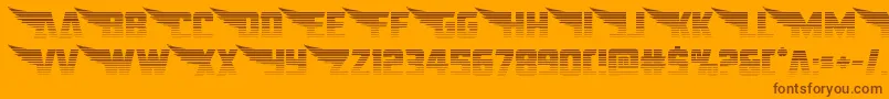 americankestralstraightgrad1 2 Font – Brown Fonts on Orange Background