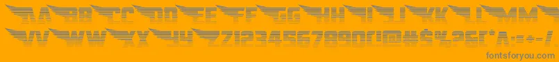 americankestralstraightgrad1 2 Font – Gray Fonts on Orange Background