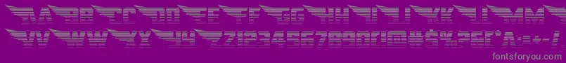 Czcionka americankestralstraightgrad1 2 – szare czcionki na fioletowym tle