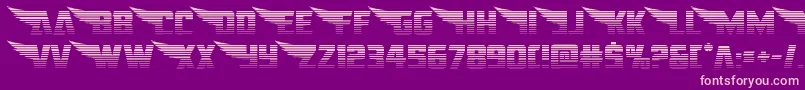 americankestralstraightgrad1 2 Font – Pink Fonts on Purple Background