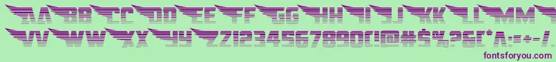 americankestralstraightgrad1 2 Font – Purple Fonts on Green Background