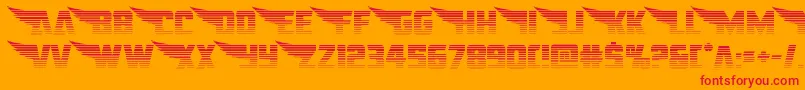 americankestralstraightgrad1 2 Font – Red Fonts on Orange Background