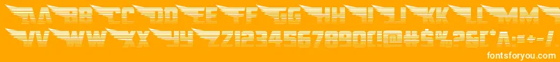 americankestralstraightgrad1 2 Font – White Fonts on Orange Background