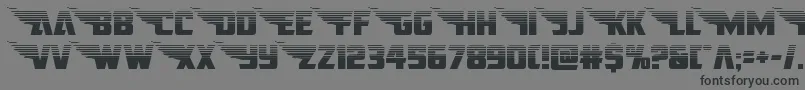 americankestralstraighthalf1 2 Font – Black Fonts on Gray Background