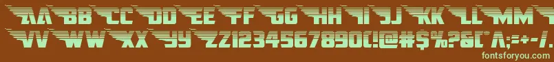 americankestralstraighthalf1 2 Font – Green Fonts on Brown Background