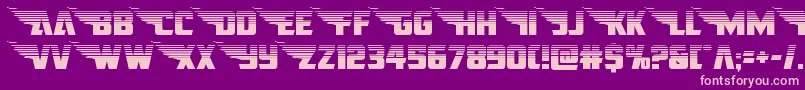 americankestralstraighthalf1 2 Font – Pink Fonts on Purple Background