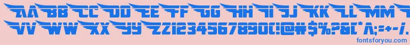 americankestralstraightlaser1 2 Font – Blue Fonts on Pink Background