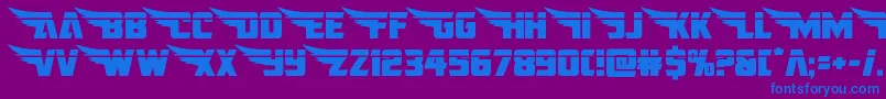 フォントamericankestralstraightlaser1 2 – 紫色の背景に青い文字