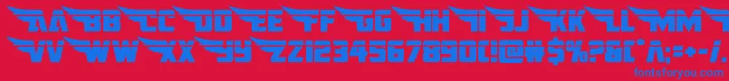 americankestralstraightlaser1 2 Font – Blue Fonts on Red Background