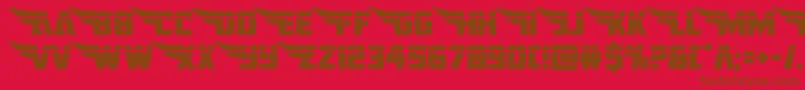 americankestralstraightlaser1 2-Schriftart – Braune Schriften auf rotem Hintergrund