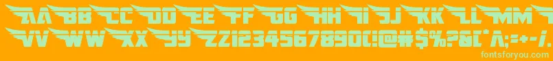 americankestralstraightlaser1 2 Font – Green Fonts on Orange Background