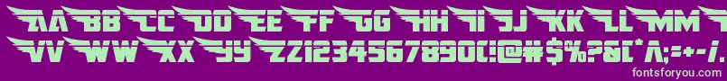Шрифт americankestralstraightlaser1 2 – зелёные шрифты на фиолетовом фоне