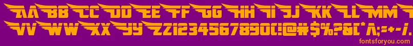 americankestralstraightlaser1 2 Font – Orange Fonts on Purple Background