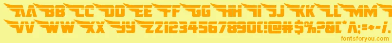 americankestralstraightlaser1 2-Schriftart – Orangefarbene Schriften auf gelbem Hintergrund