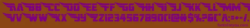 americankestralstraightlaser1 2 Font – Purple Fonts on Brown Background