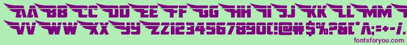 americankestralstraightlaser1 2 Font – Purple Fonts on Green Background