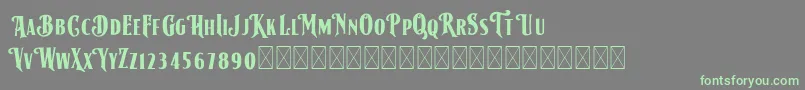 AmericanLabelDEMO Font – Green Fonts on Gray Background