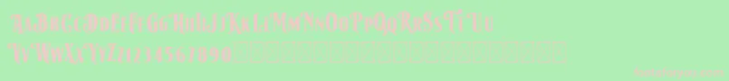 AmericanLabelDEMO Font – Pink Fonts on Green Background