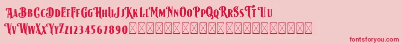 AmericanLabelDEMO Font – Red Fonts on Pink Background