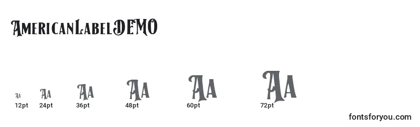 AmericanLabelDEMO Font Sizes