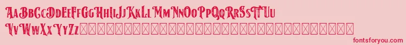 AmericanLabelRoughDEMO Font – Red Fonts on Pink Background