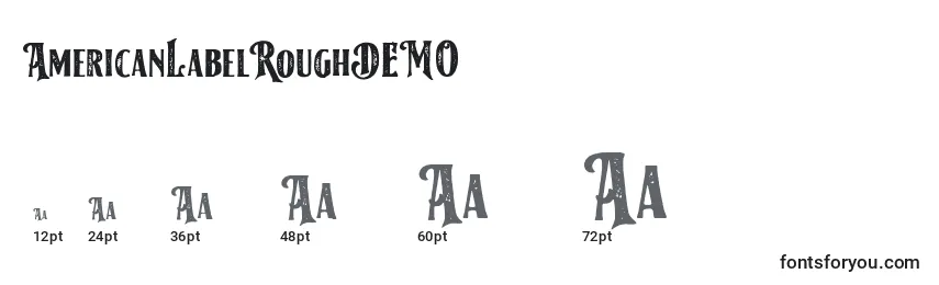 AmericanLabelRoughDEMO Font Sizes
