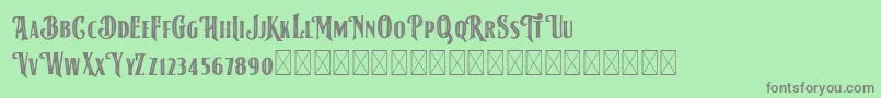 AmericanLabelStripDEMO Font – Gray Fonts on Green Background