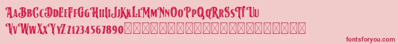 AmericanLabelStripDEMO Font – Red Fonts on Pink Background